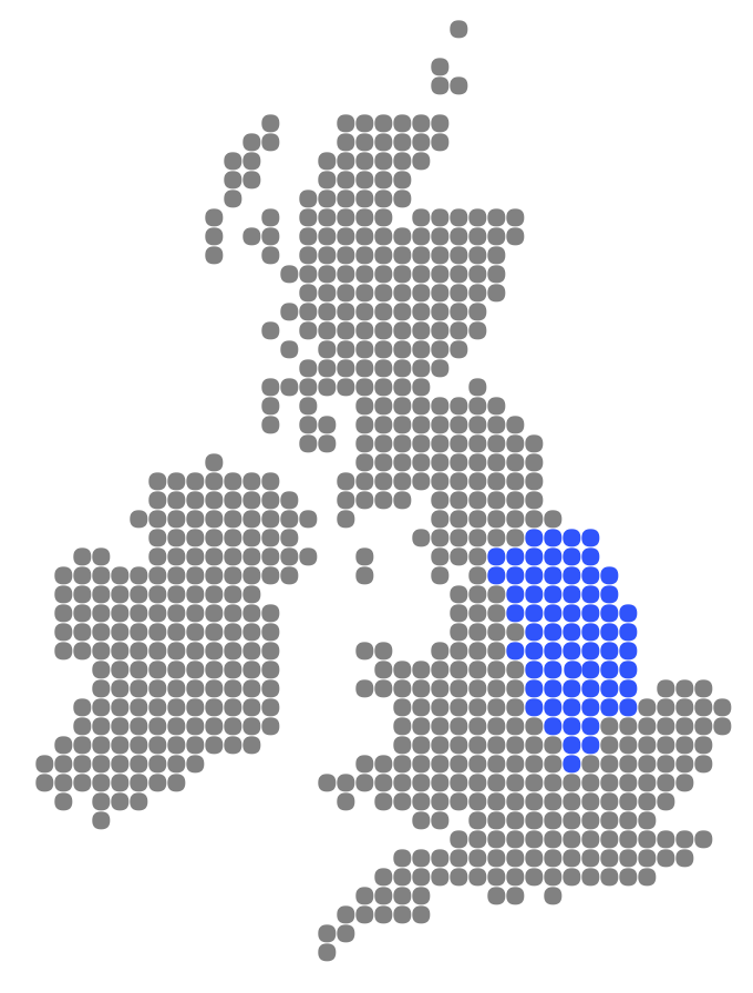 Dotted view of the UK